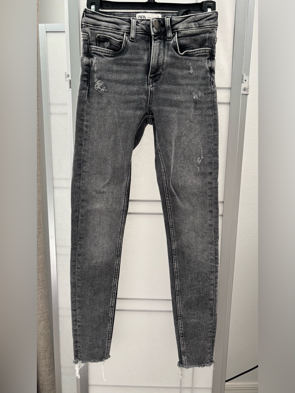 Zara Grey Washed Skinny Jeans